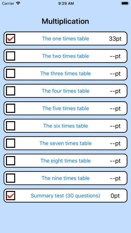 Math -The multiplication table