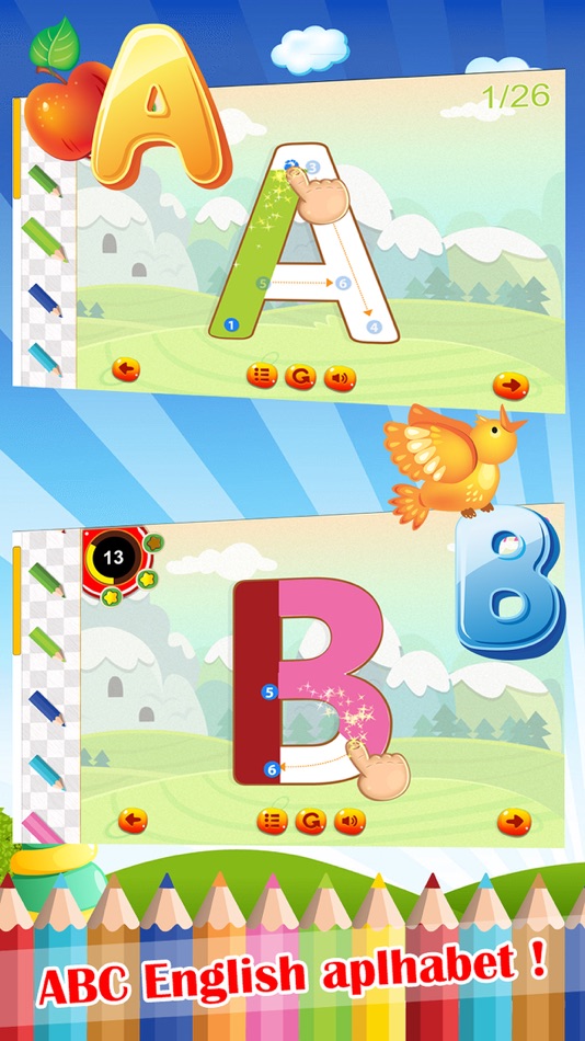 #4. ABC Alphabet Learning and Handwriting Letters Game (iOS) 由: Jongkon Chujunrum