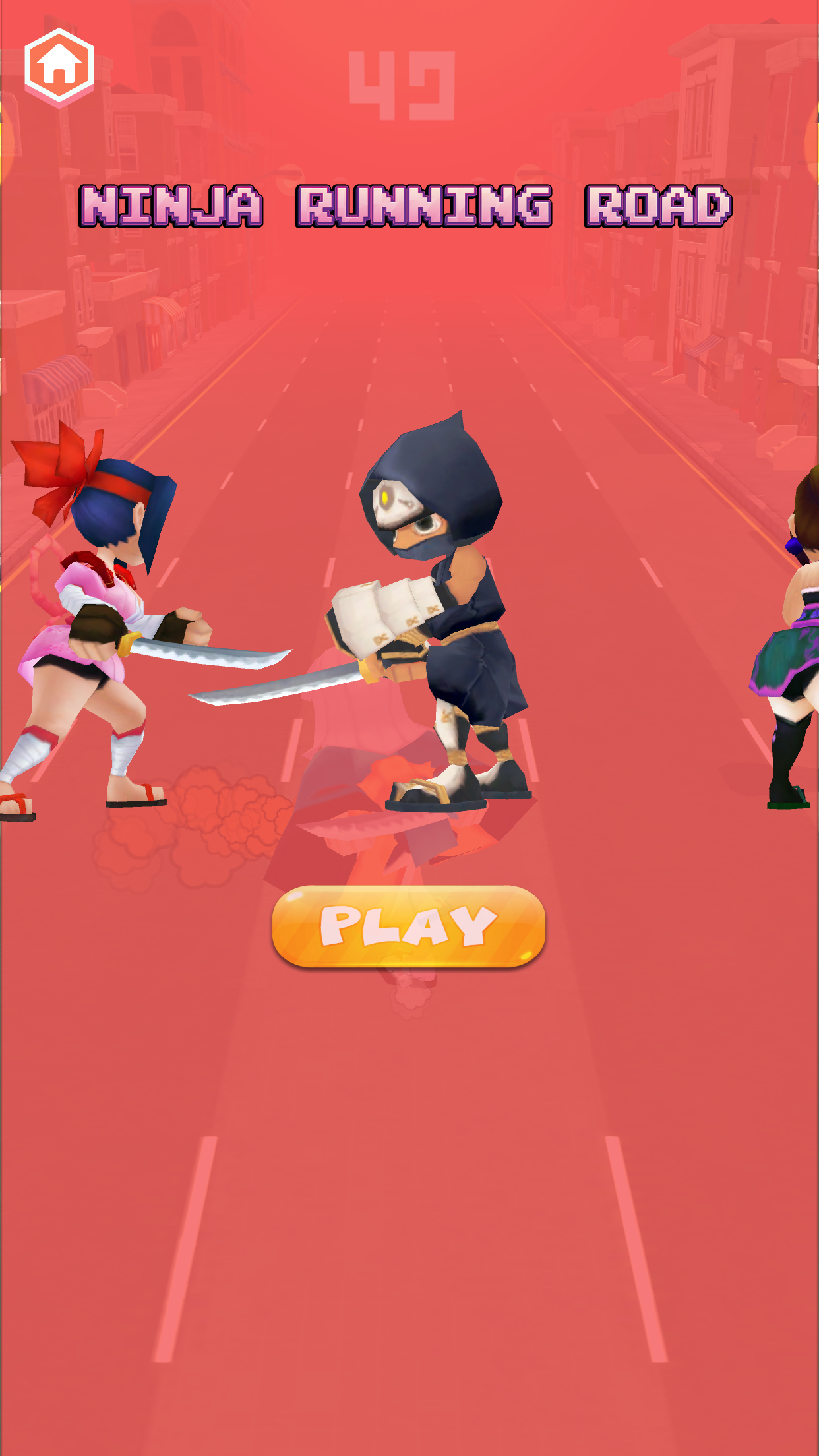 ninja running road - endless arcade games