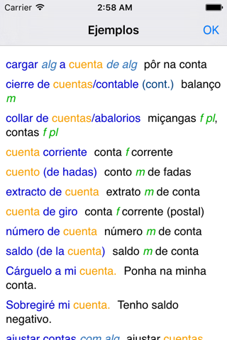 Lingea Portuguese-Spanish Advanced Dictionary screenshot 3