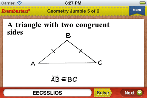 NY Regents Geometry Prep Flashcards Exambusters screenshot 4