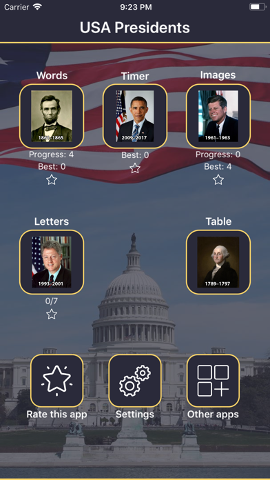 US Presidents - Quiz Screenshot