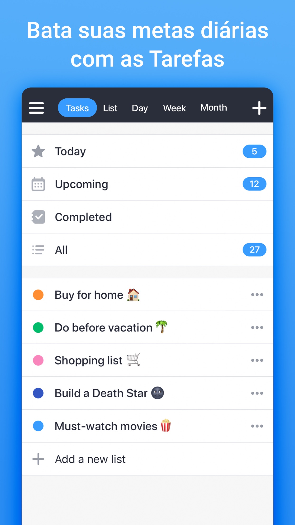 Screenshot do app Calendars: Agenda e lembretes