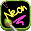 Draw with neon on screen icon