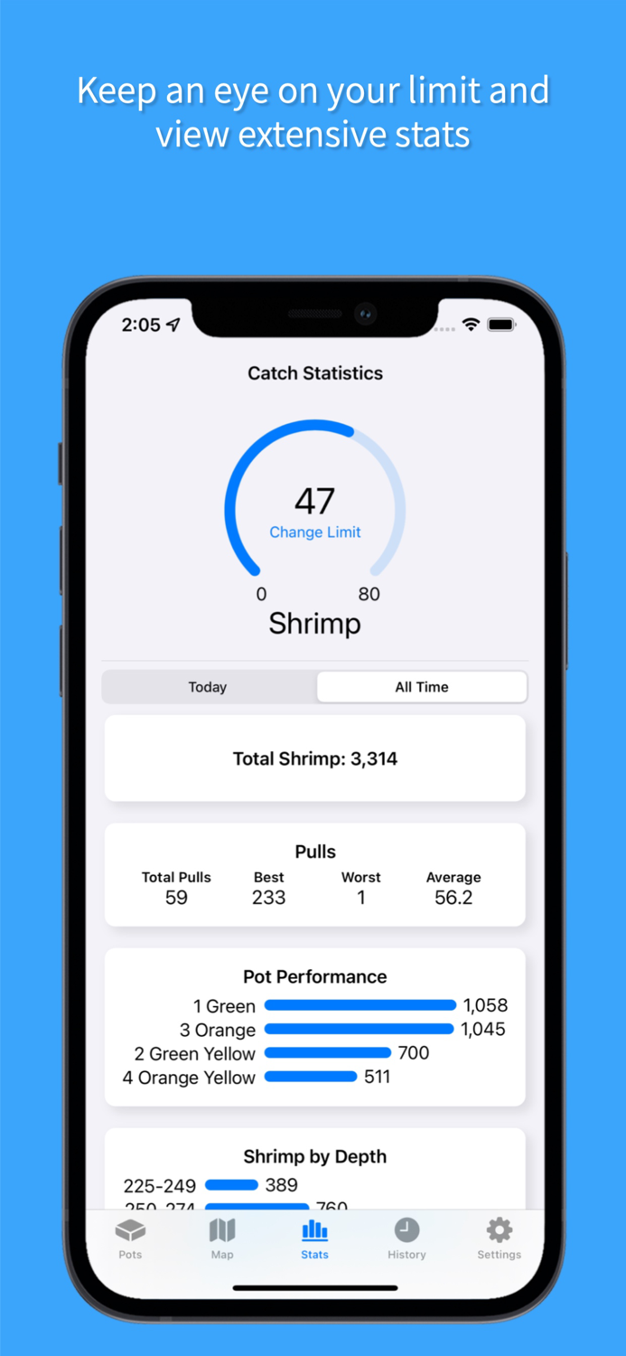 Crab and Shrimp Pot Tracker