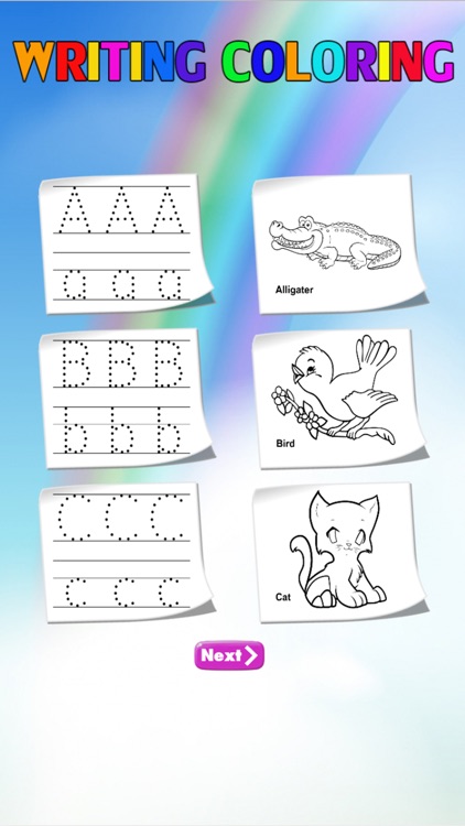 Writing Letters ABC and Coloring Animals for Kids