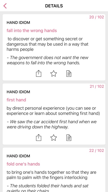 Body Number idioms in English