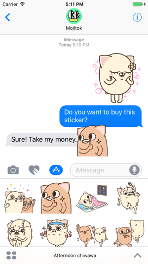 Afternoon chiwawa Stickers(圖1)-速報App