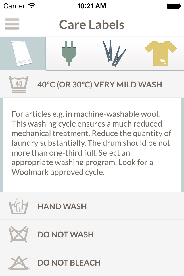 Wool Care Guide screenshot 2