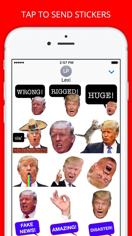 Trump Heads GIF Sticker App Pack for iMessage GIFS