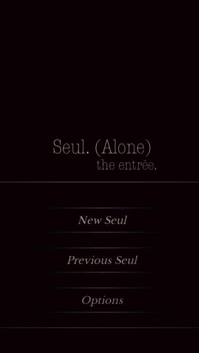 Seul.(Alone) The entrée - CYOA Screenshot