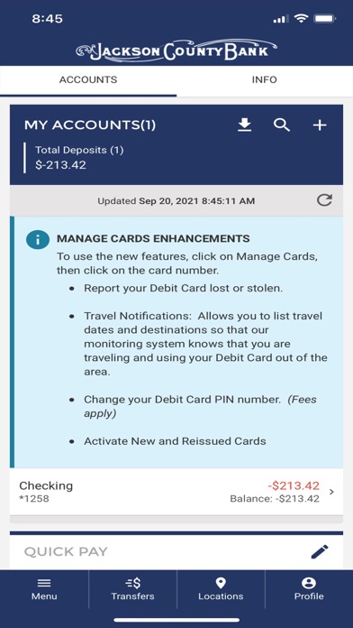 Jackson County Bank Screenshot