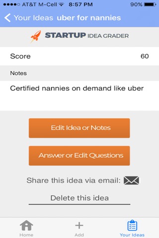 Startup Idea Grader screenshot 3