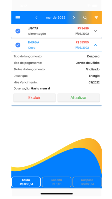 Controle Financeiro Screenshot