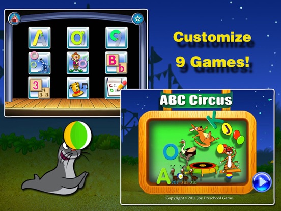 ABC Circus- Alphabet&Number Learning Games kidsのおすすめ画像1