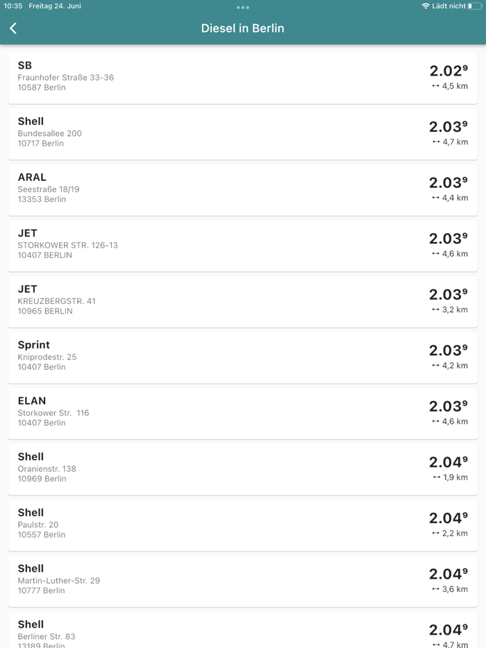 einfach-tanken spritpreis app