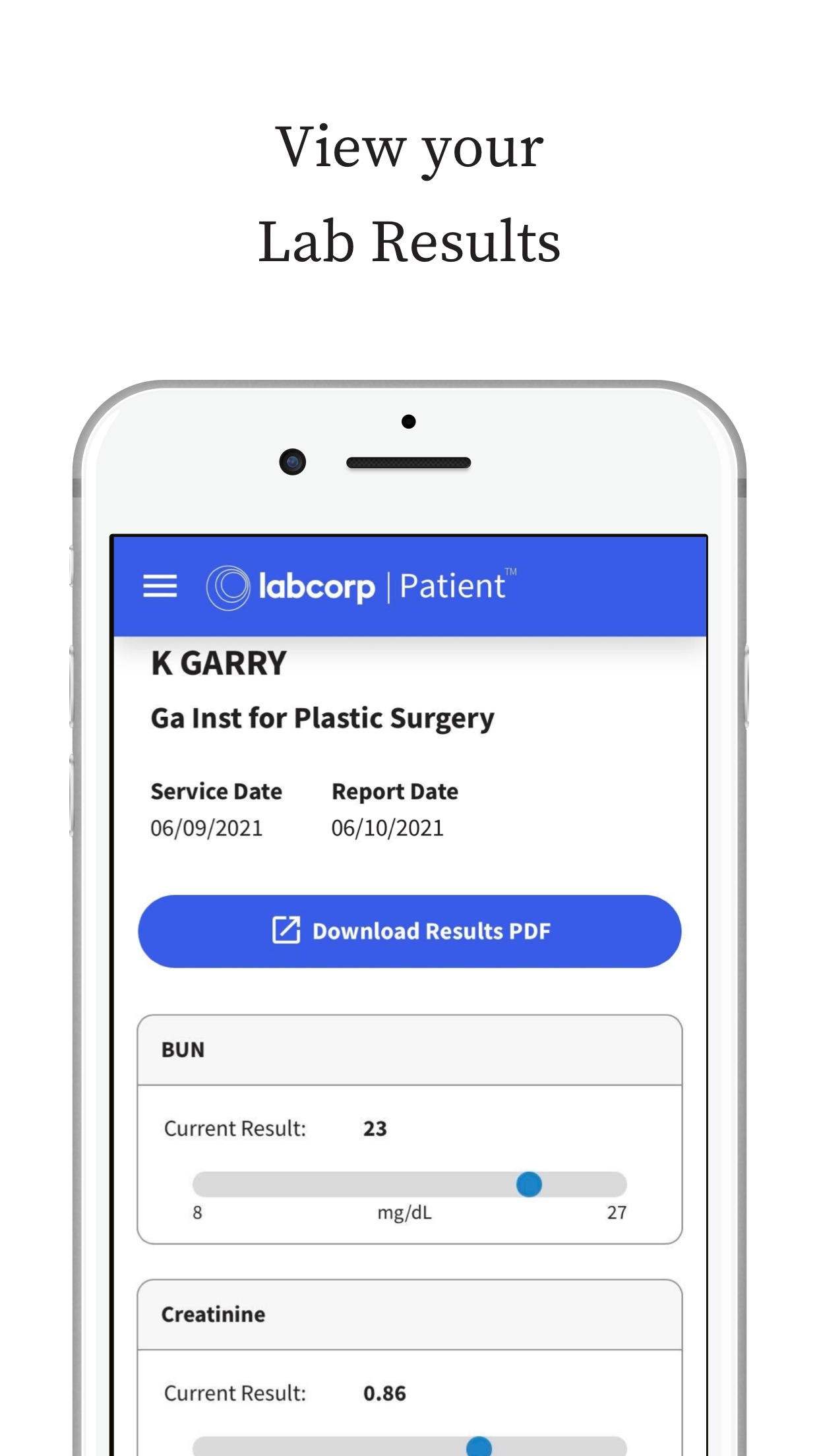 Labcorp | Patient screenshot 1