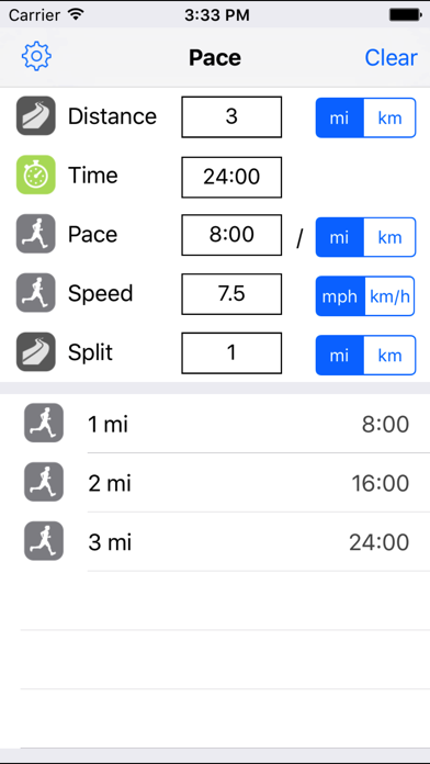 Running Pace review screenshots