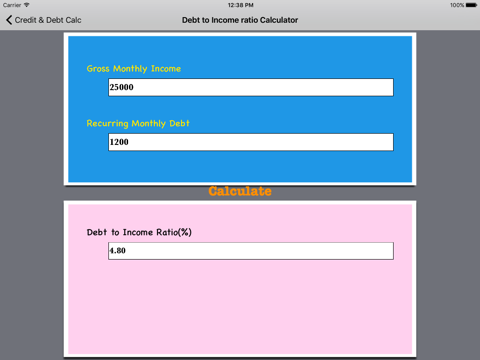 Credit & Debt Calc screenshot 3