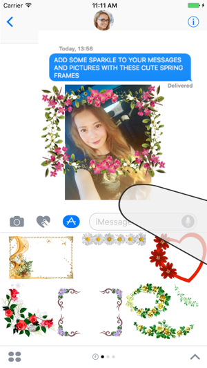 Flower Frames Sticker Pack(圖2)-速報App