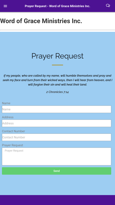 Word of Grace Ministries Inc. Screenshot