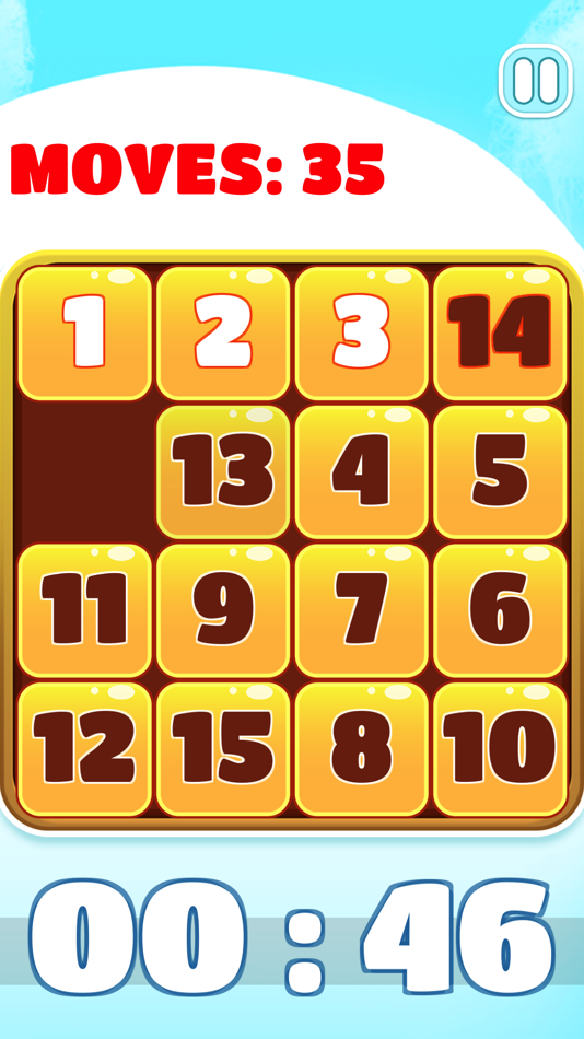 #1. 15 puzzle - Number Sliding Puzzle (iOS) By: Hashcube Software Private Limited