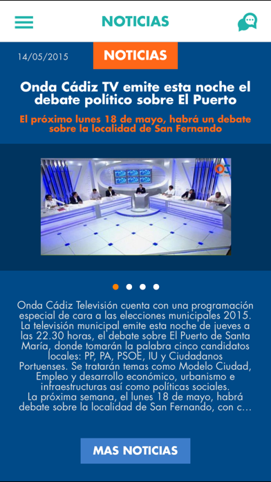 Aplicación de Onda Cádiz Screenshot