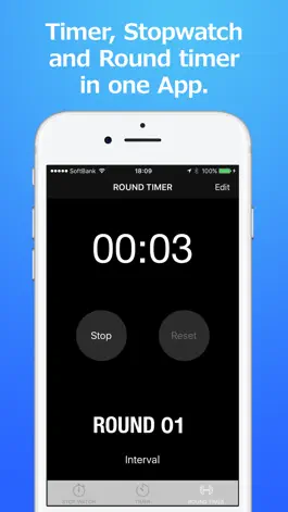 Game screenshot ThreeTimer - Stopwatch.Timer.Round timer apk