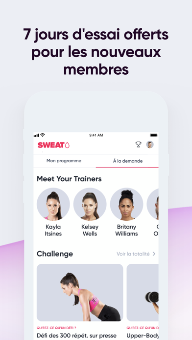 Screenshot #3 pour Sweat: App de fitness femmes