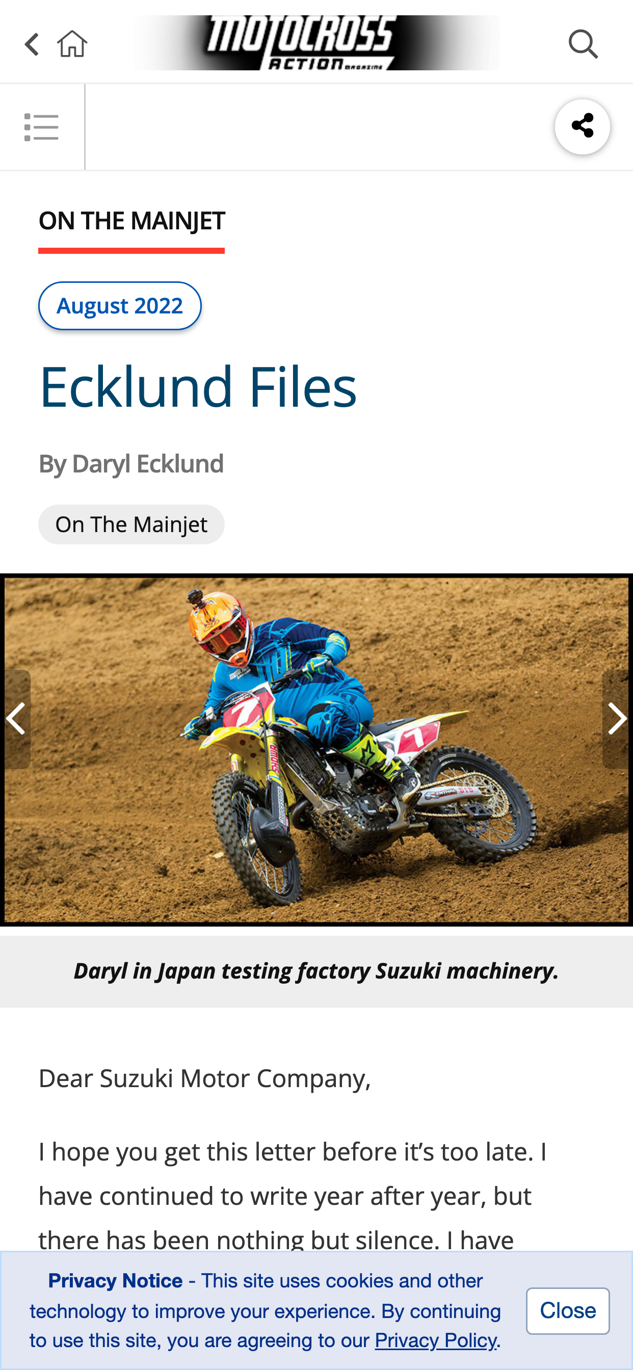 Motocross Action Magazine