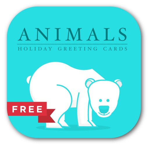 Animals holiday greeting cards iOS App