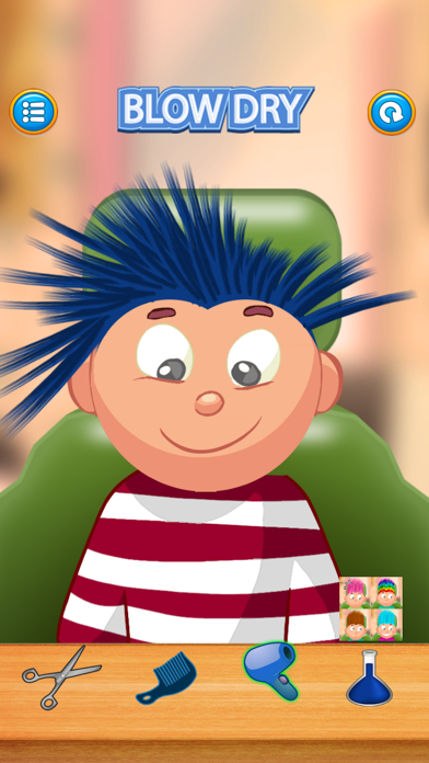 How to cancel & delete Child game / hair cut (dark blue) from iphone & ipad 4