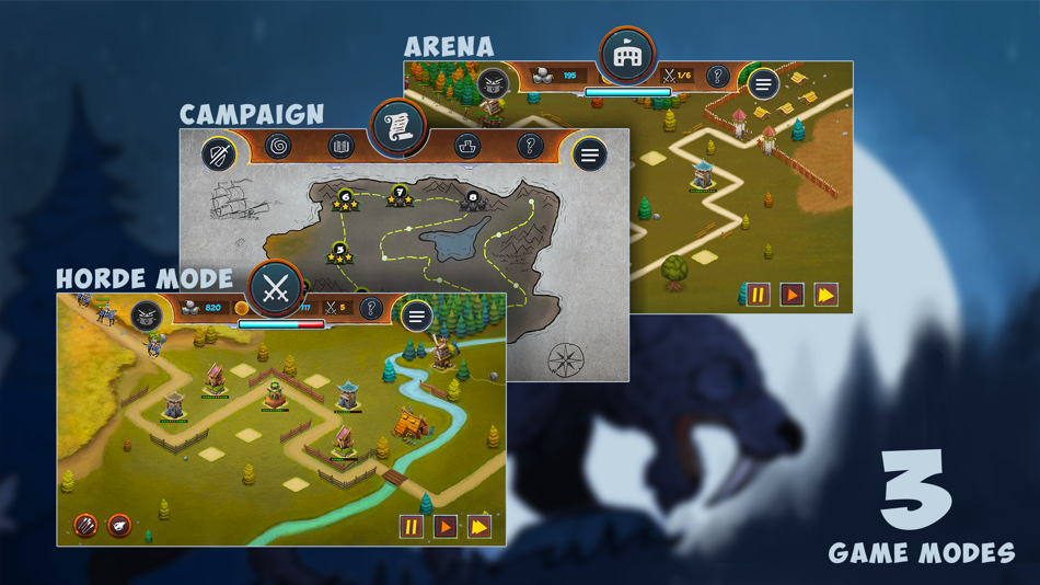 #3. Hooman Invaders Tower Defense (iOS) By: ASSIST Software SRL