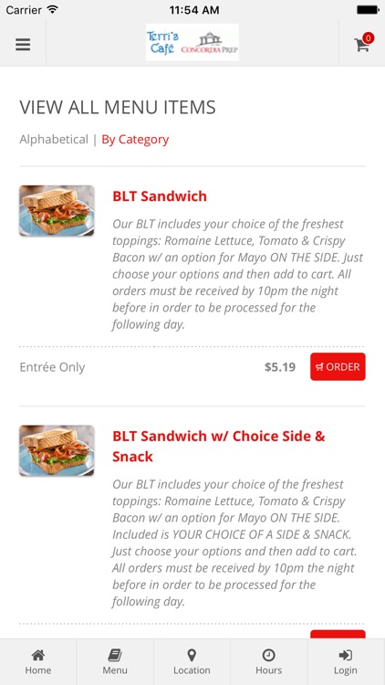 Concordia Prep School - Meals