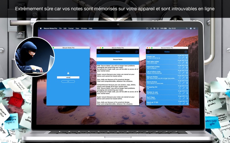 Screenshot #2 pour Notes sécurisées Pro