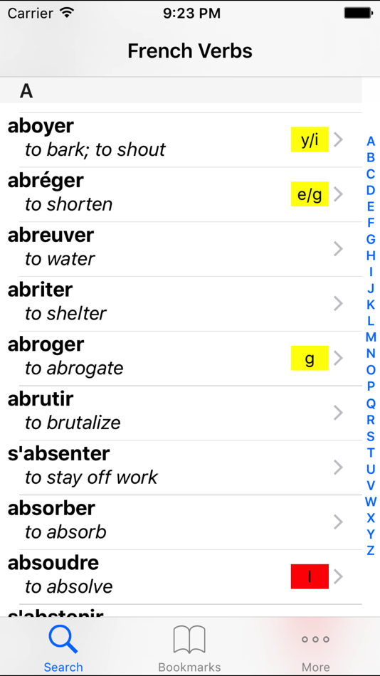 French Verb Conjugation Reference - 1.1 - (iOS)