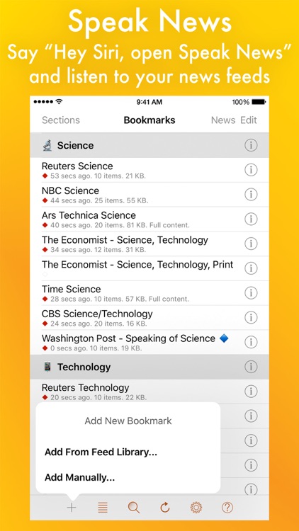 Speak News - RSS news reader screenshot-0