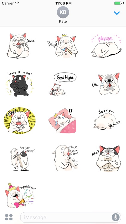 Enid The Funny Bulldog Stickers