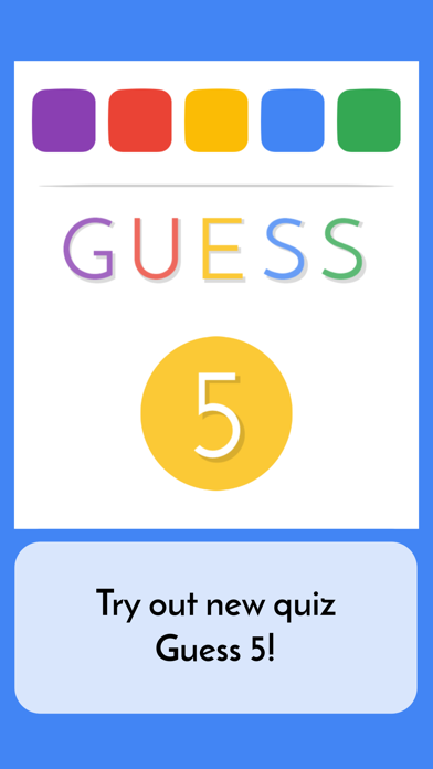 Guess 5 - Words Quiz Screenshot