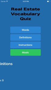 Real Estate Vocabulary Quiz Free screenshot #1 for iPhone