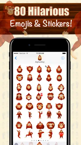 Game screenshot BigfootMoji – Crazy Sasquatch & Bigfoot Emojis hack