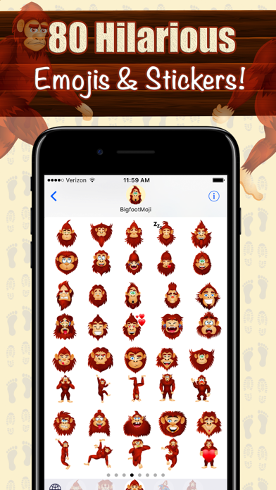 BigfootMoji – Crazy Sasquatch & Bigfoot Emojis Screenshot