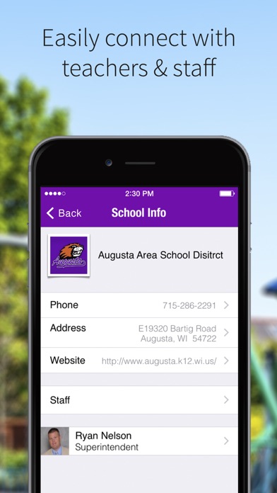 Augusta Area School District Screenshot