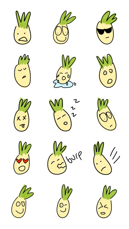 PineAple sticker - cute funny stickers for photos