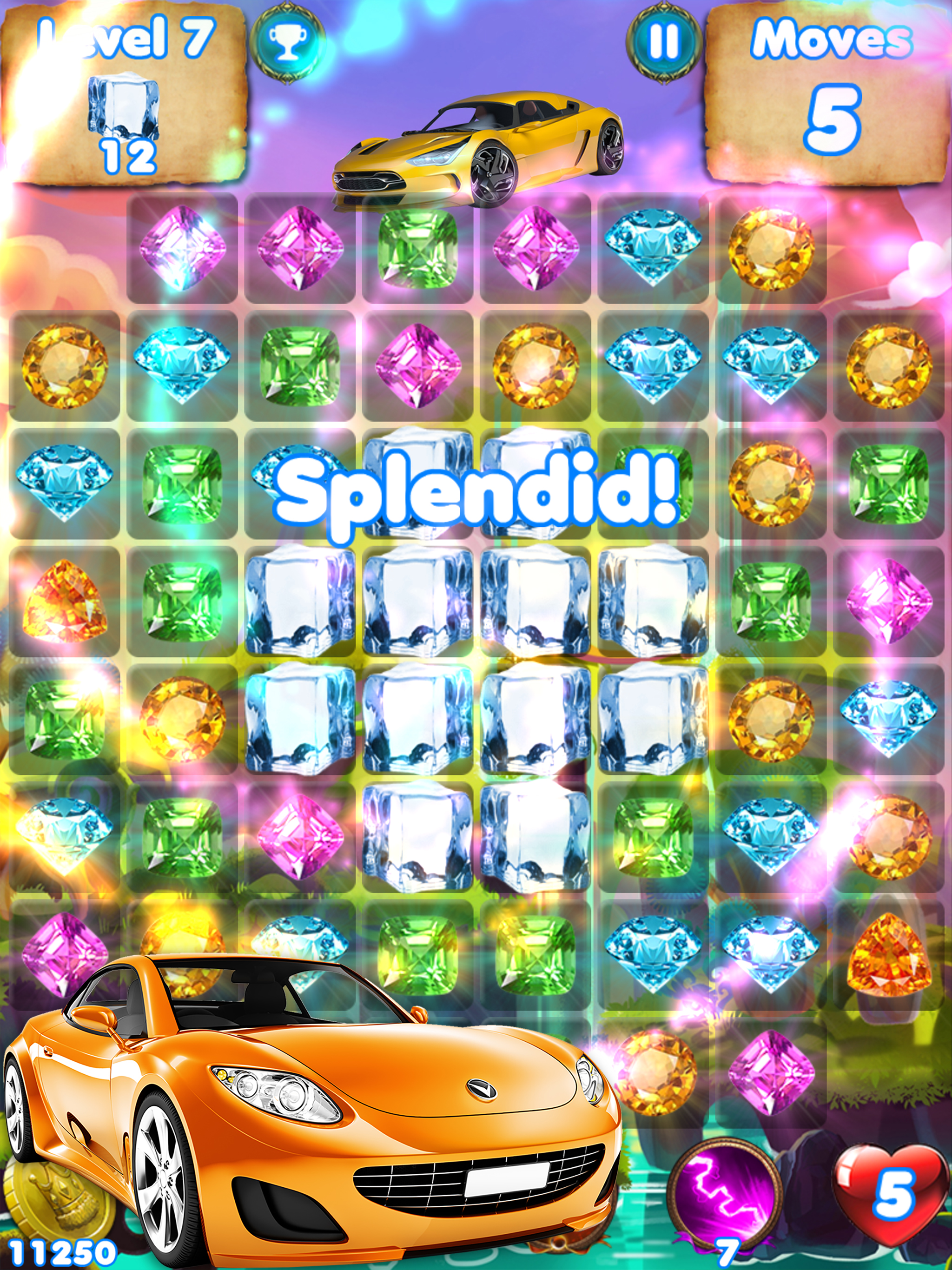 Car Games Puzzle Match - pop cute gems and jewels screenshot 7