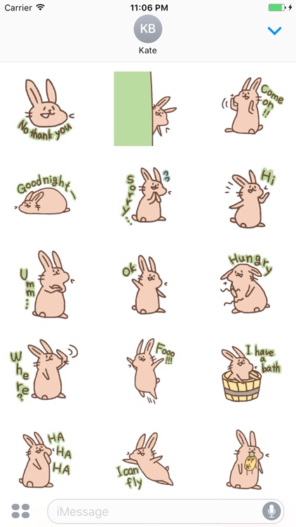 Homer The Cute Bunny English Stickers