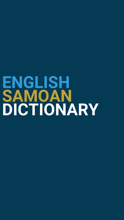 English : Samoan Dictionary