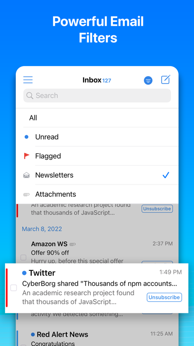 Screenshot #3 pour OneMail - Email by Nouvelware