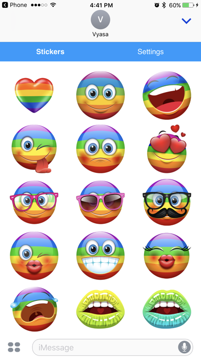 Rainbow Emoji - Cool Emoticon Sticker Icons screenshot 2