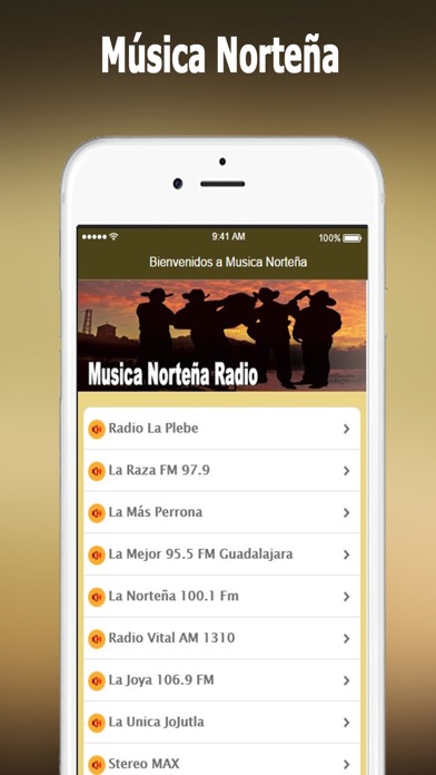 Screenshot #1 pour Musica Norteña: Las Mejores Radios Norteñas Online